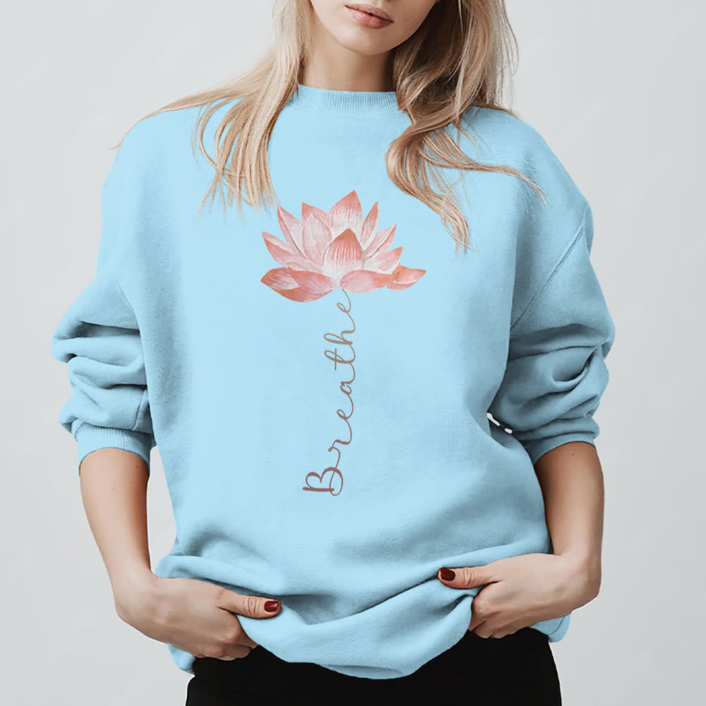 Olivenorma Red Lotus Yoga Meditation Sweatshirt - image 1