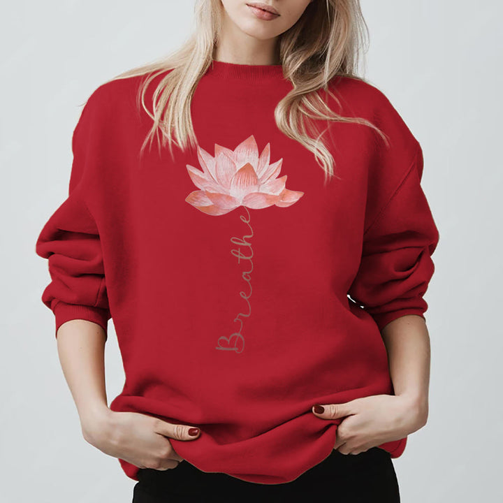 Olivenorma Red Lotus Yoga Meditation Sweatshirt - image 12