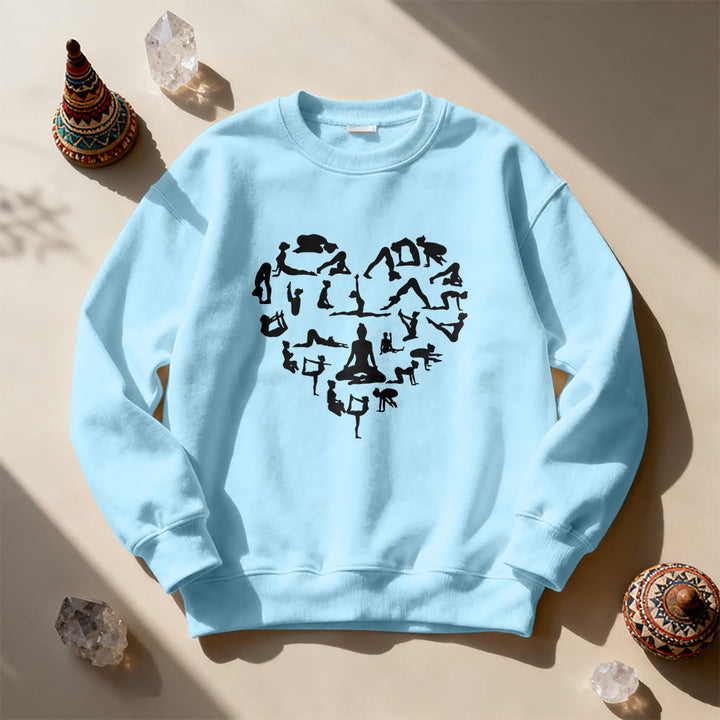 Olivenorma Heart Namaste Yoga & Meditation Sweatshirt - Blue - 2XL - image 15
