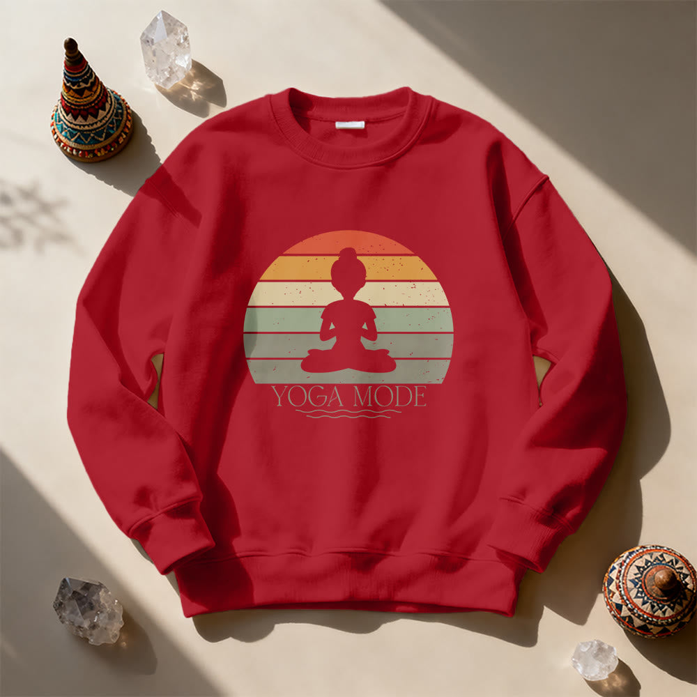 Olivenorma Funny Yoga Lover Sweatshirt - Red - 2XL - image 11