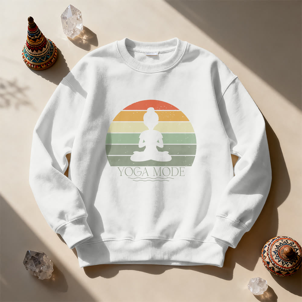 Olivenorma Funny Yoga Lover Sweatshirt - White - 2XL - image 7