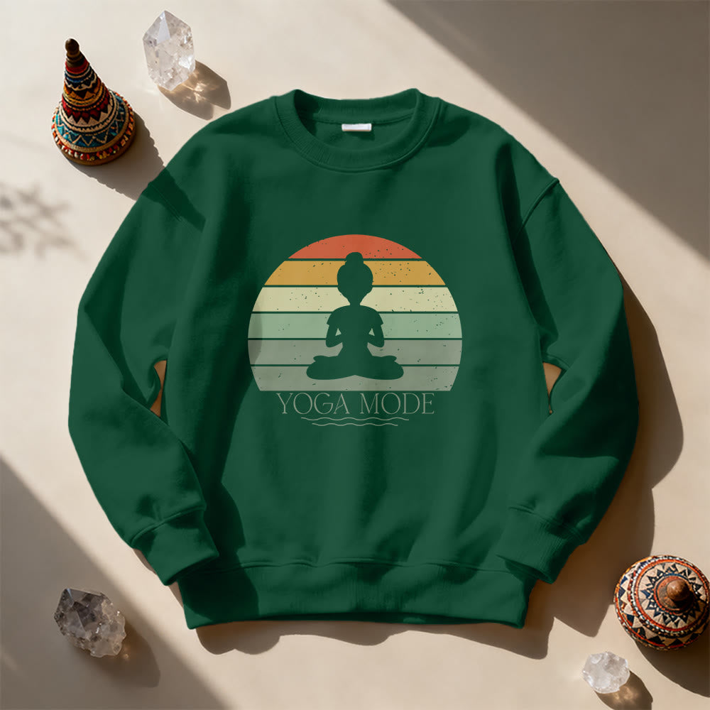 Olivenorma Funny Yoga Lover Sweatshirt - Green - 2XL - image 0