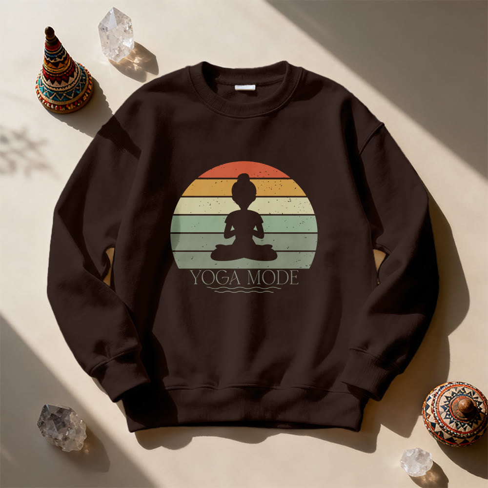 Olivenorma Funny Yoga Lover Sweatshirt - Brown - 2XL - image 9