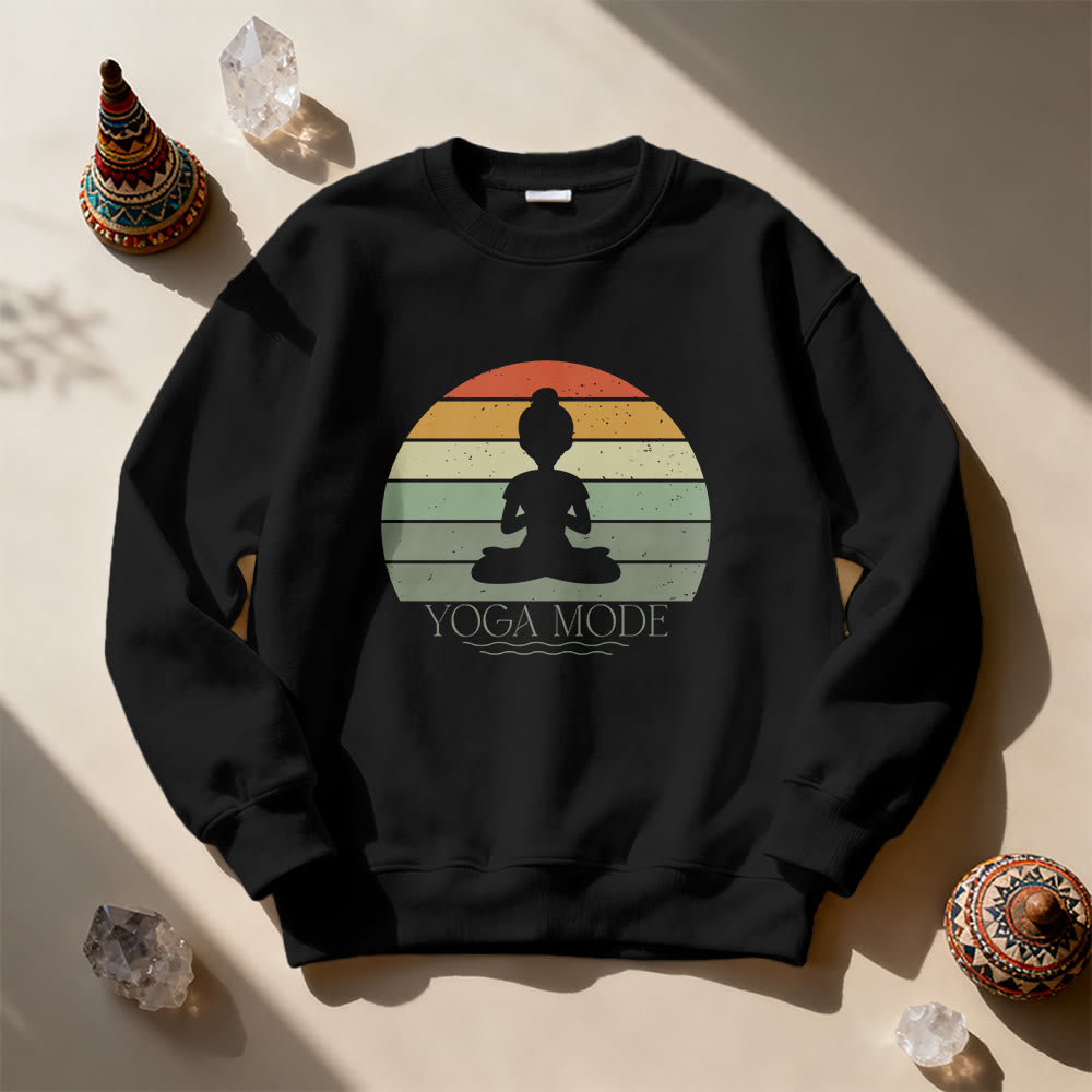 Olivenorma Funny Yoga Lover Sweatshirt - Black - 2XL - image 5