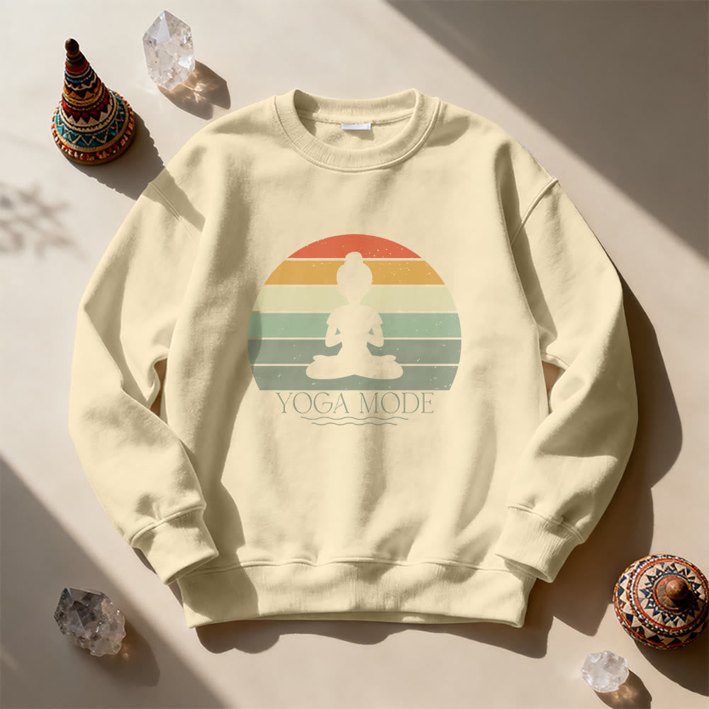 Olivenorma Funny Yoga Lover Sweatshirt - LightYellow - 2XL - image 3