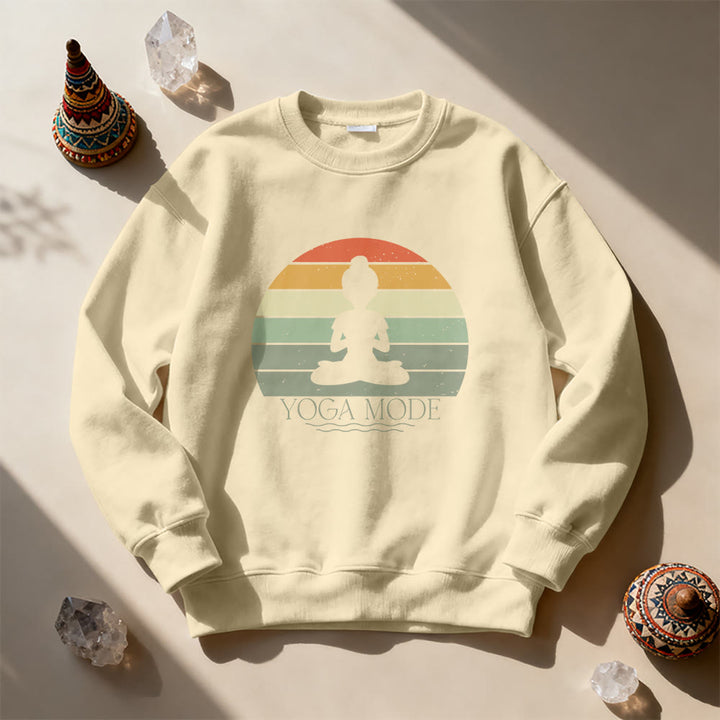 Olivenorma Funny Yoga Lover Sweatshirt - LightYellow - 2XL - image 3