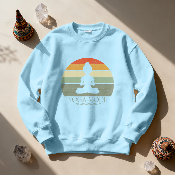 Olivenorma Funny Yoga Lover Sweatshirt - Blue - 2XL - image 15