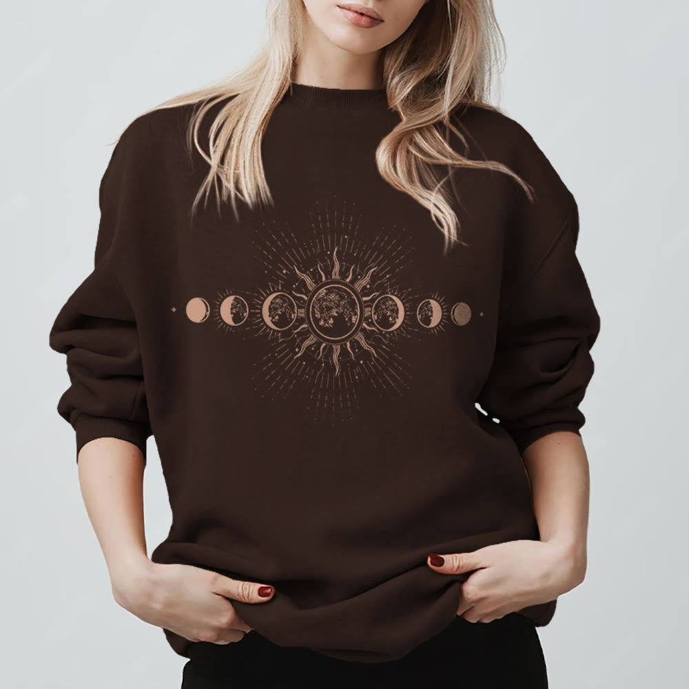 Olivenorma Celestial Moon & Sun Boho Sweatshirt - image 10