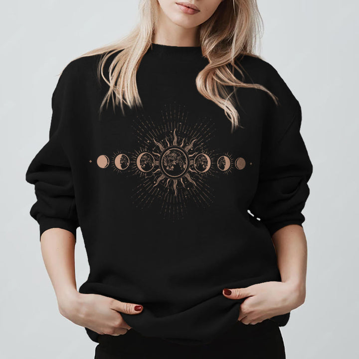 Olivenorma Celestial Moon & Sun Boho Sweatshirt - image 6