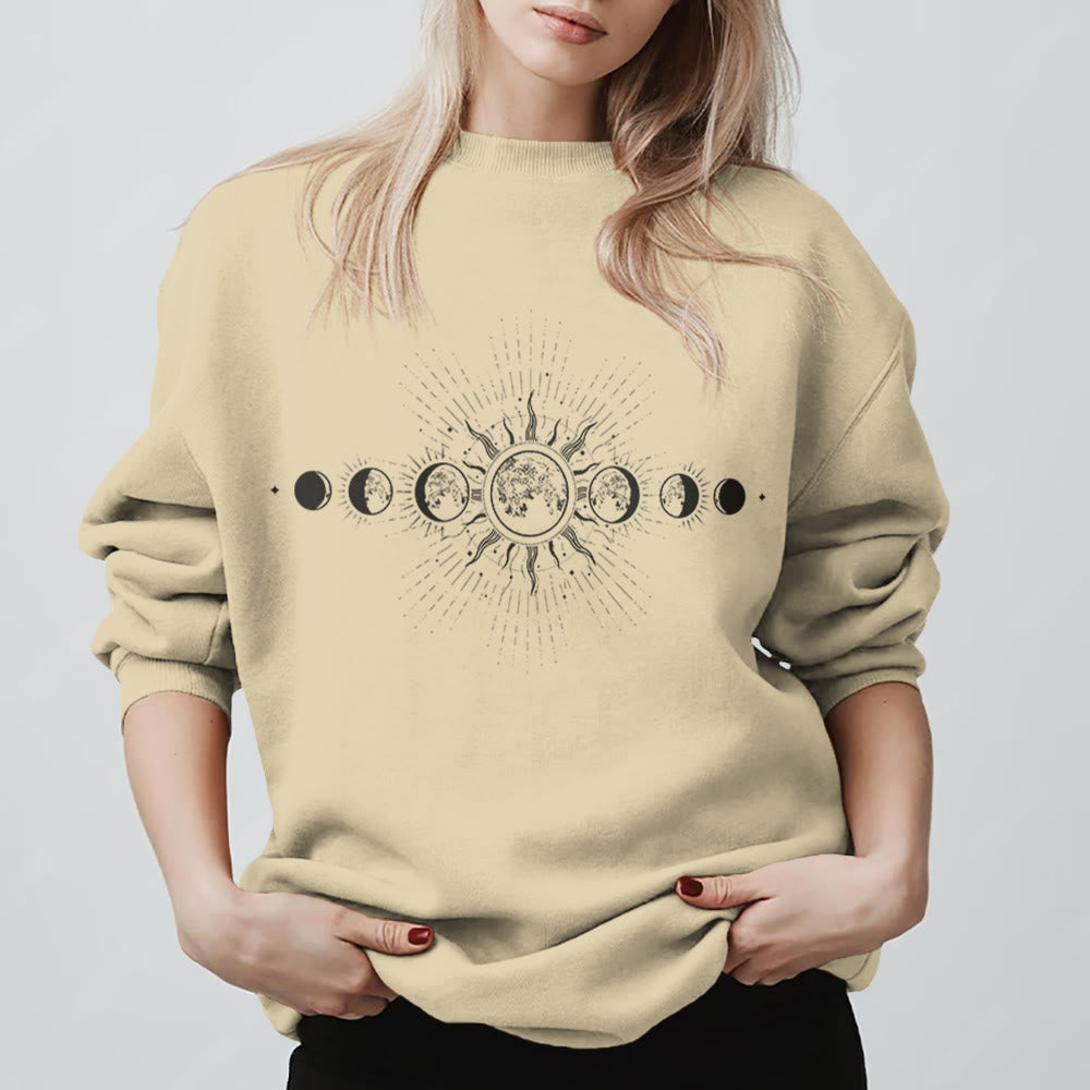 Olivenorma Celestial Moon & Sun Boho Sweatshirt - image 4