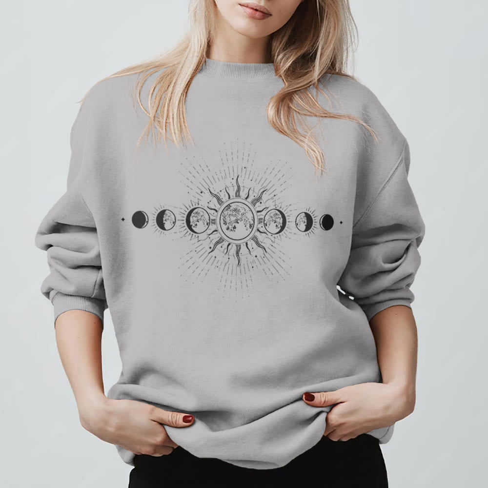 Olivenorma Celestial Moon & Sun Boho Sweatshirt - image 14
