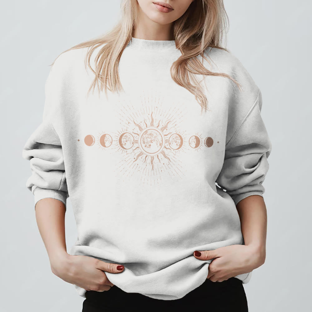 Olivenorma Celestial Moon & Sun Boho Sweatshirt - image 8