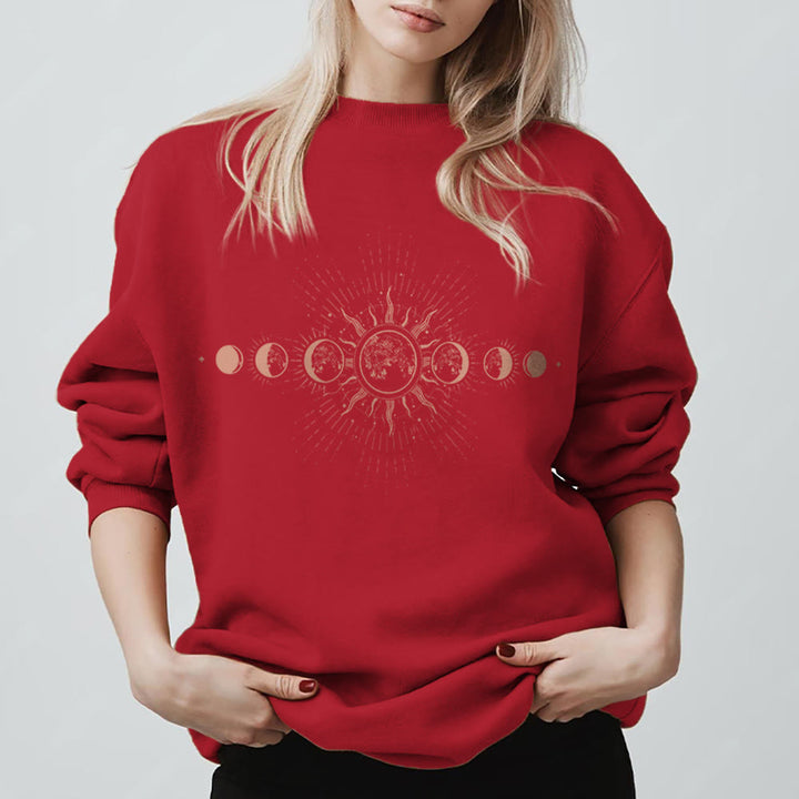 Olivenorma Celestial Moon & Sun Boho Sweatshirt - image 12