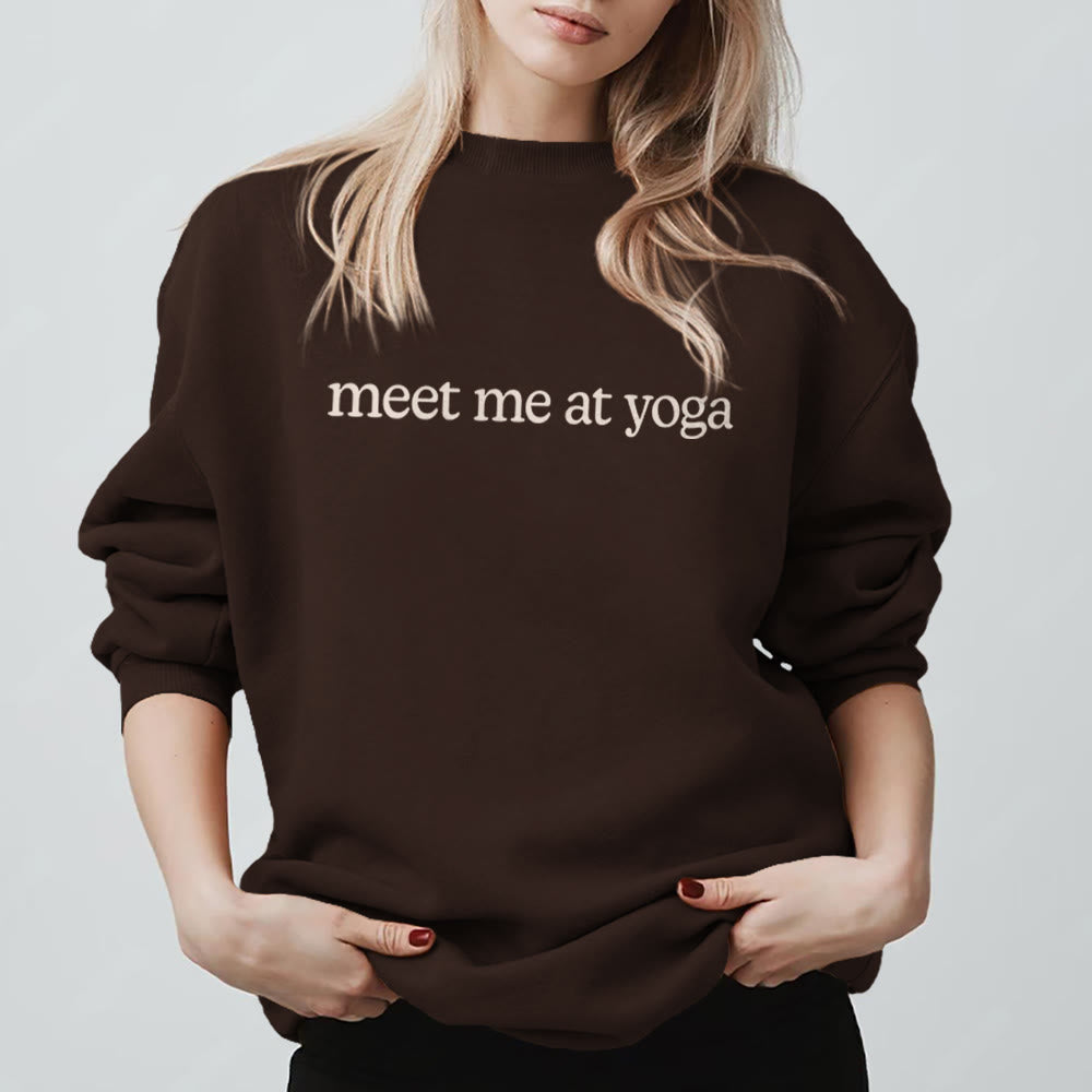 Olivenorma Meet Me At Yoga Cute Sweatshirt - image 1