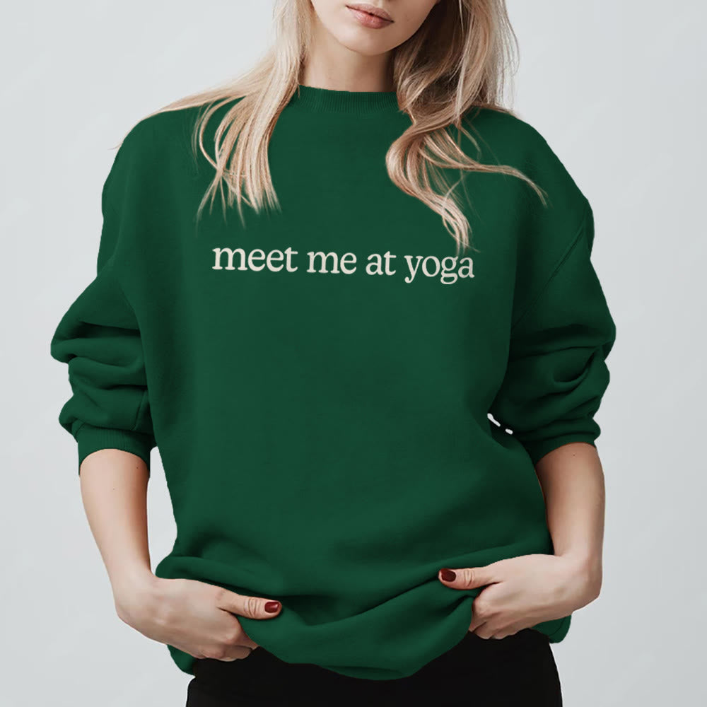 Olivenorma Meet Me At Yoga Cute Sweatshirt - image 14