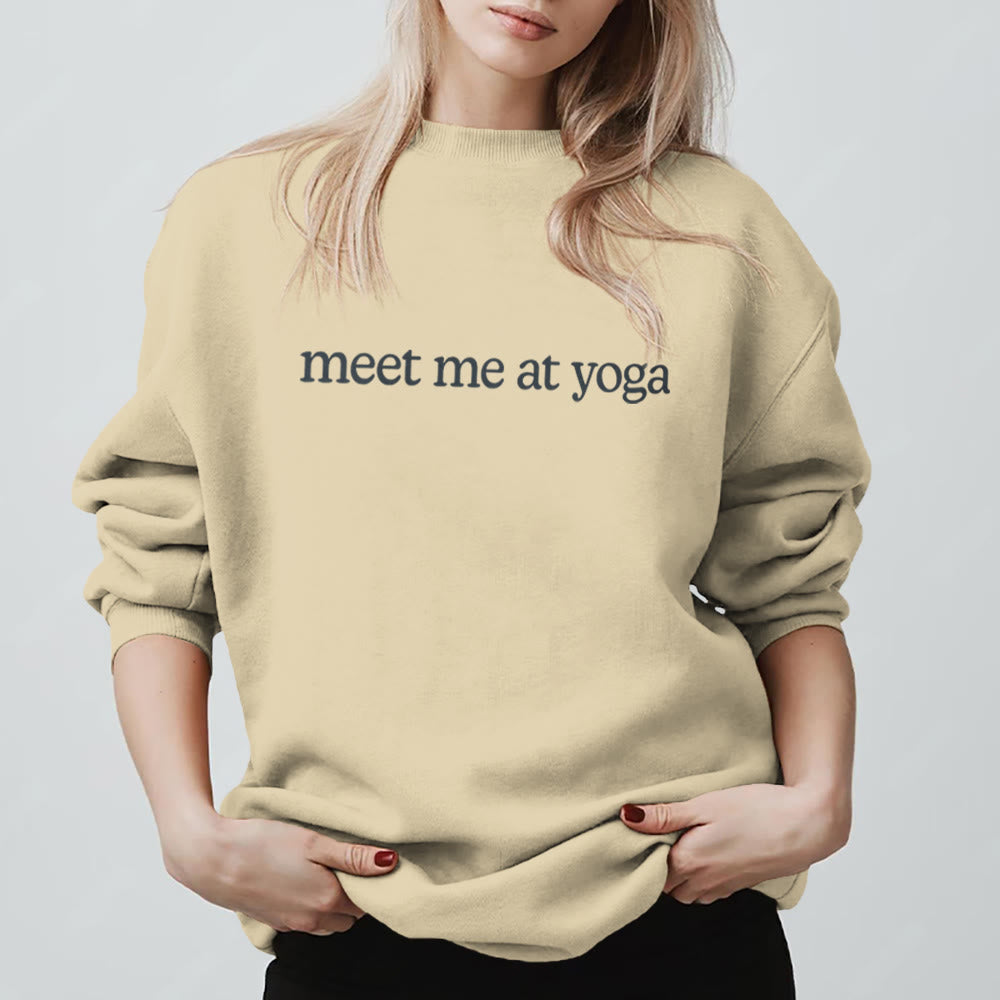 Olivenorma Meet Me At Yoga Cute Sweatshirt - image 6