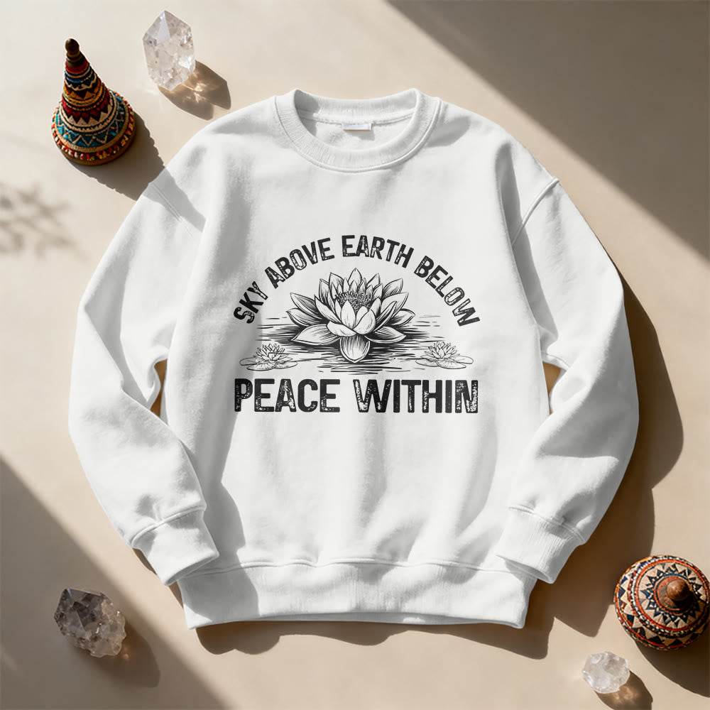 Olivenorma Lotus Mindfulness Meditation Sweatshirt - White - 2XL - image 11