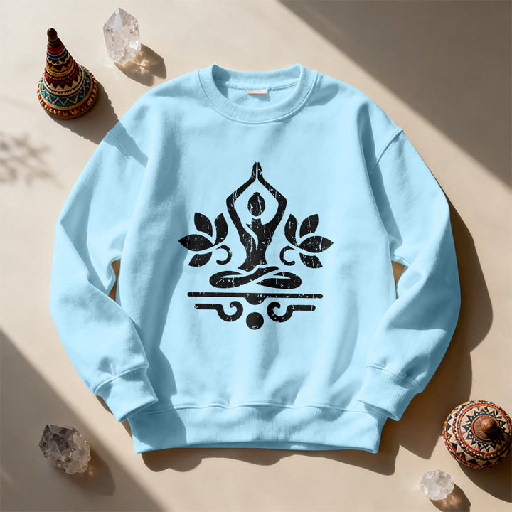 Olivenorma Namaste Yoga Lover Sweatshirt - Blue - 2XL - image 15