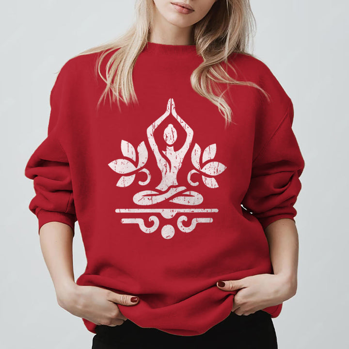 Olivenorma Namaste Yoga Lover Sweatshirt - Red - 2XL - image 13
