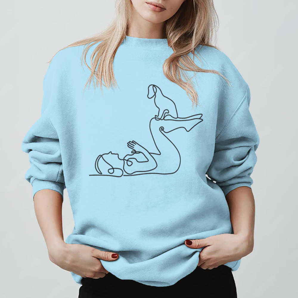 Olivenorma Yoga With Dog Lovers Sweatshirt - image 16