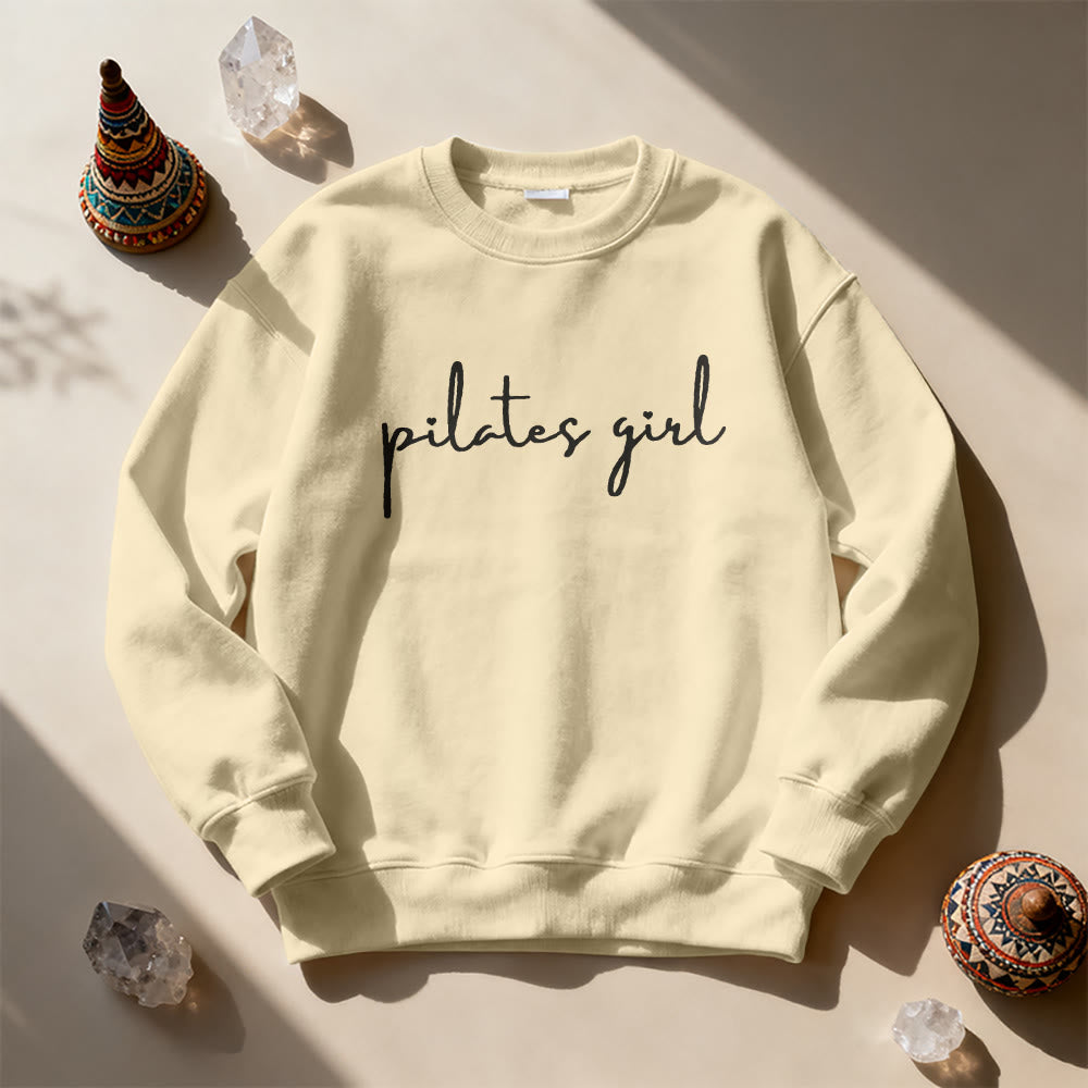 Olivenorma Pilates Girl Fitness Sweatshirt - LightYellow - 2XL - image 3