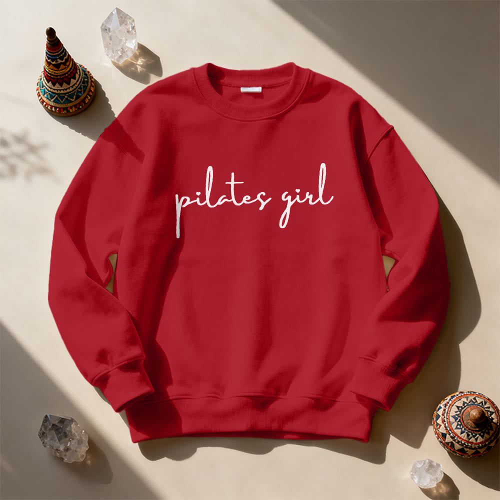 Olivenorma Pilates Girl Fitness Sweatshirt - Red - 2XL - image 0