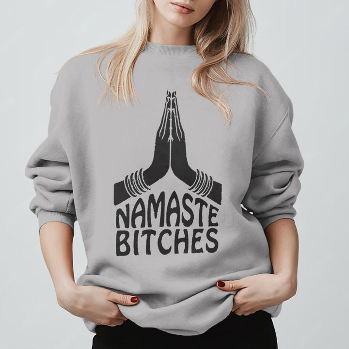Olivenorma Namaste Vibes Yoga Motivational Sweatshirt - image 4