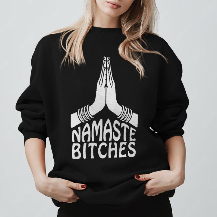 Olivenorma Namaste Vibes Yoga Motivational Sweatshirt - image 10
