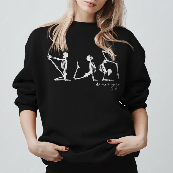 Olivenorma Skeleton Yoga 'Do More Yoga' Motivational Sweatshirt - image 10