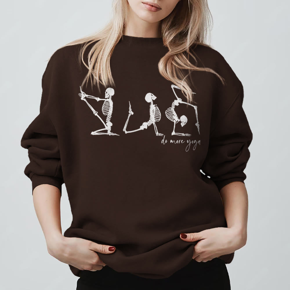 Olivenorma Skeleton Yoga 'Do More Yoga' Motivational Sweatshirt - image 8