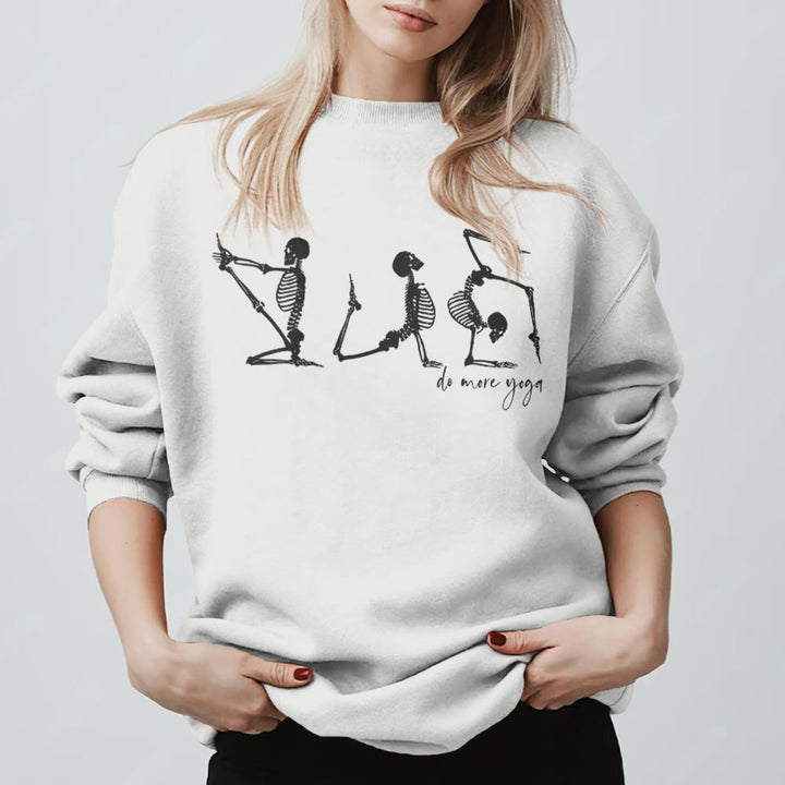 Olivenorma Skeleton Yoga 'Do More Yoga' Motivational Sweatshirt - image 12