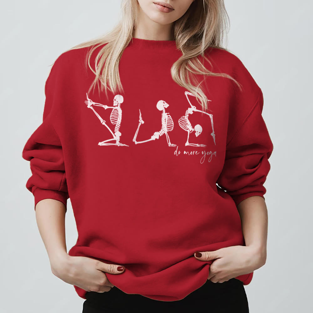 Olivenorma Skeleton Yoga 'Do More Yoga' Motivational Sweatshirt - image 14