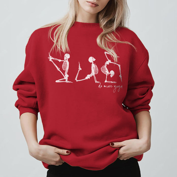 Olivenorma Skeleton Yoga 'Do More Yoga' Motivational Sweatshirt - image 14