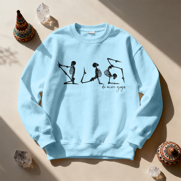 Olivenorma Skeleton Yoga 'Do More Yoga' Motivational Sweatshirt - Blue - 2XL - image 15