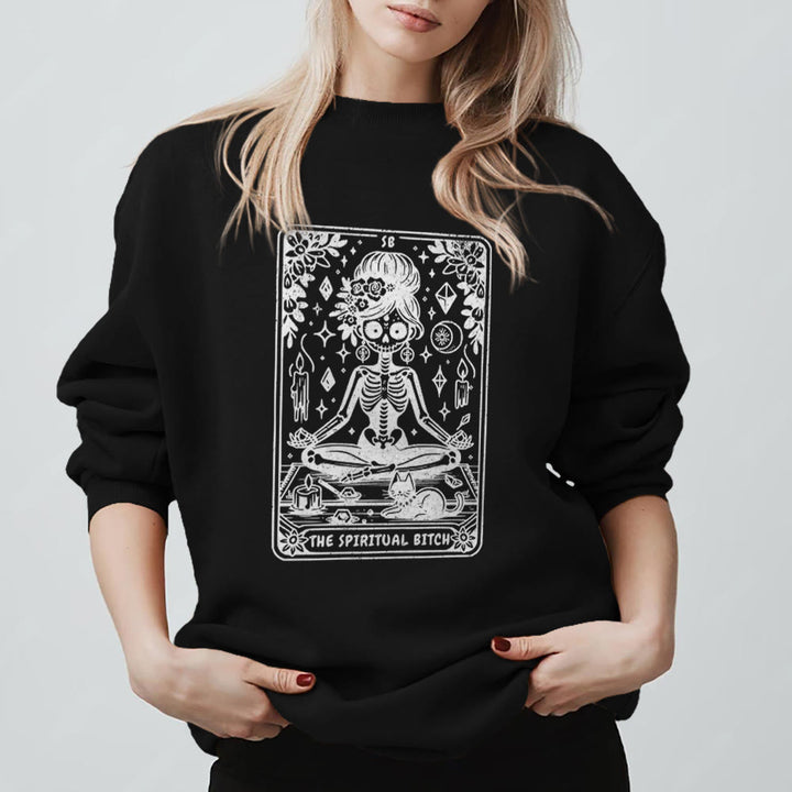 Olivenorma Spiritual Bitch Meditation Yoga Sweatshirt - Black - 2XL - image 3
