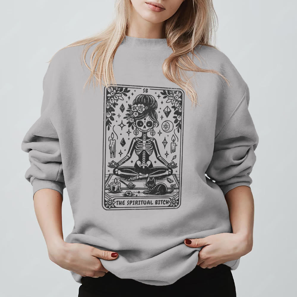 Olivenorma Spiritual Bitch Meditation Yoga Sweatshirt - image 8