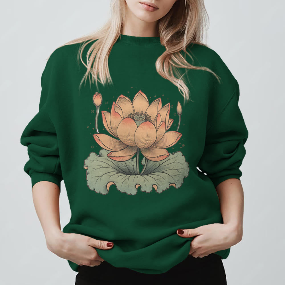 Olivenorma Lotus Bloom Yoga Meditation Sweatshirt - image 1