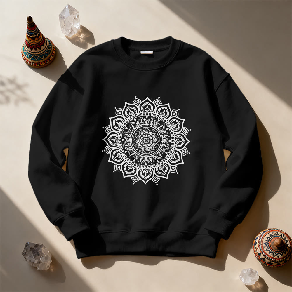 Olivenorma Zen Mandala Sacred Geometry Yoga Sweatshirt - image 8