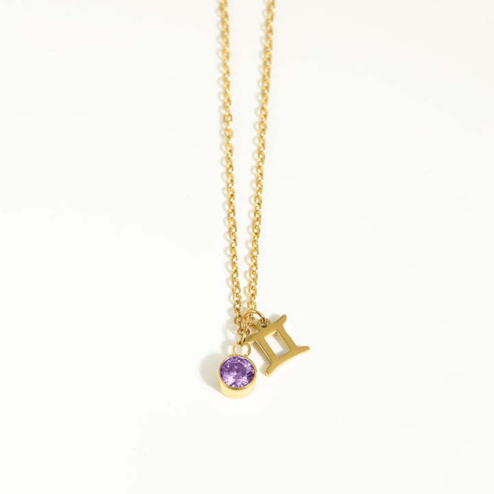 Olivenorma Zodiac Rune Birthstone Stainless Steel Necklace - image 23