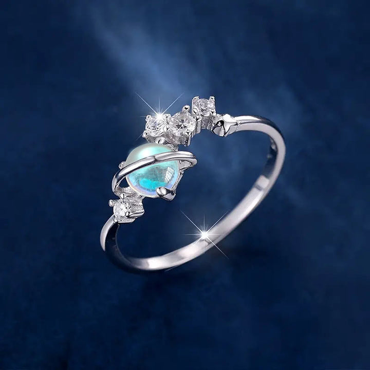 FREE Today: Special Universe Planet Female Moonstone Geometric Ring - image 2