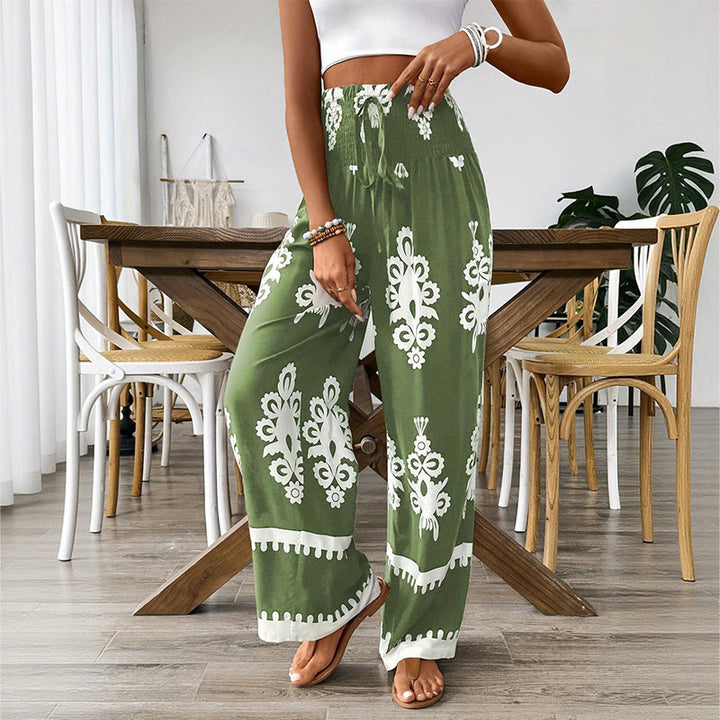 Olivenorma Women's Printed Loose Fit Casual Wide-Leg Comfortable Spring Summer Pants - image 7