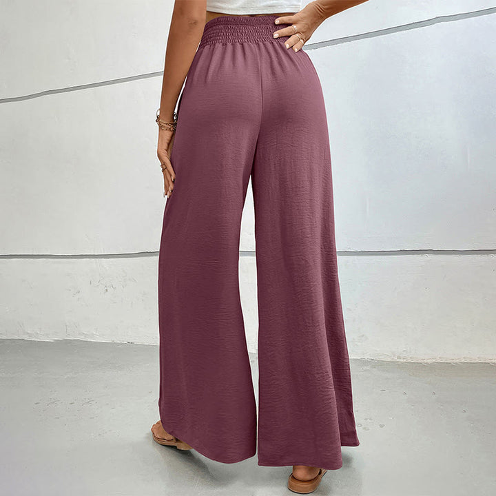 Olivenorma Summer Casual High-Waist Loose Fit Wide-Leg Elastic Waist Pants - image 42