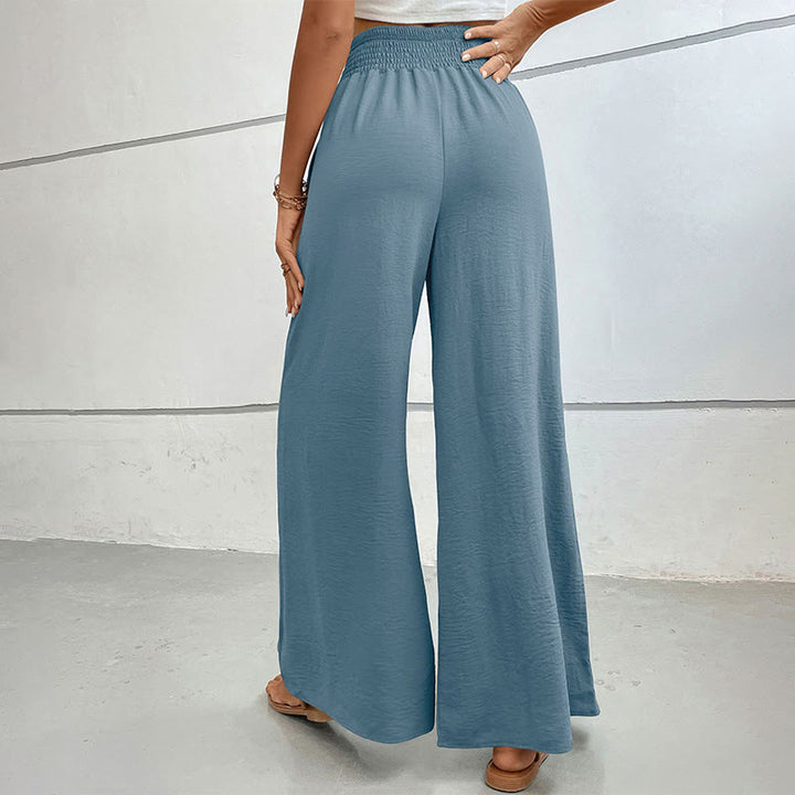 Olivenorma Summer Casual High-Waist Loose Fit Wide-Leg Elastic Waist Pants - image 51