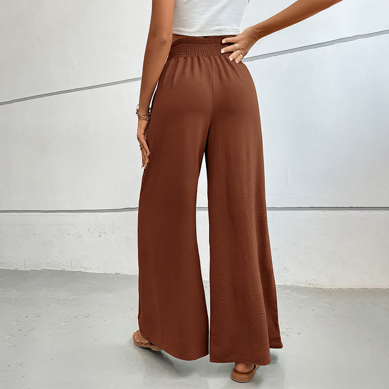 Olivenorma Summer Casual High-Waist Loose Fit Wide-Leg Elastic Waist Pants - image 39