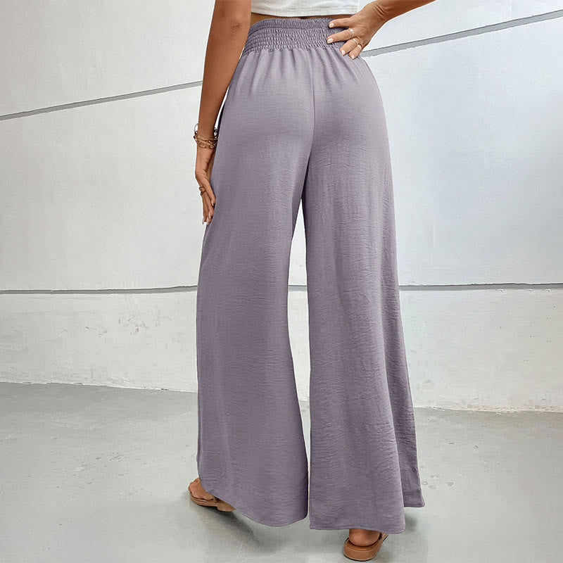 Olivenorma Summer Casual High-Waist Loose Fit Wide-Leg Elastic Waist Pants - image 46
