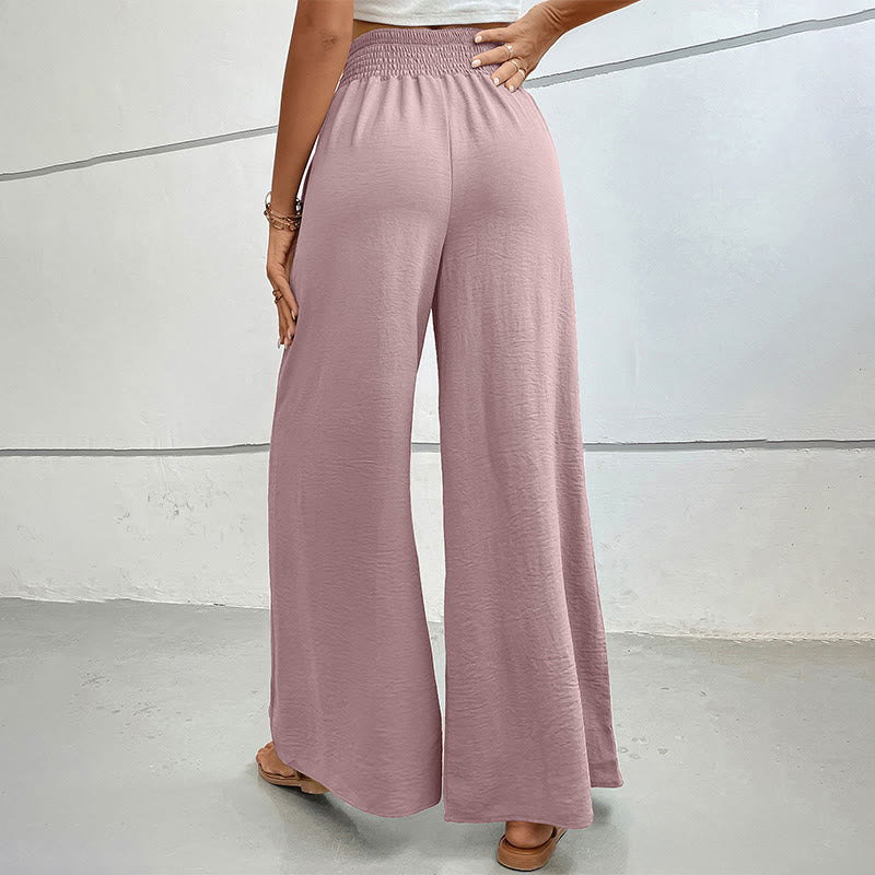 Olivenorma Summer Casual High-Waist Loose Fit Wide-Leg Elastic Waist Pants - image 48
