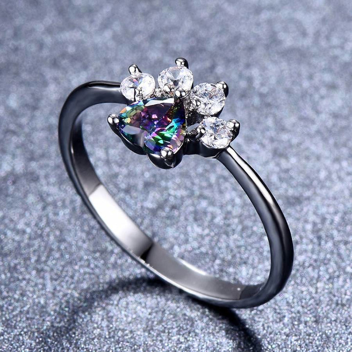 FREE Today: Heart Shaped Opal Zircon Cute Dog Paw Ring - image 18