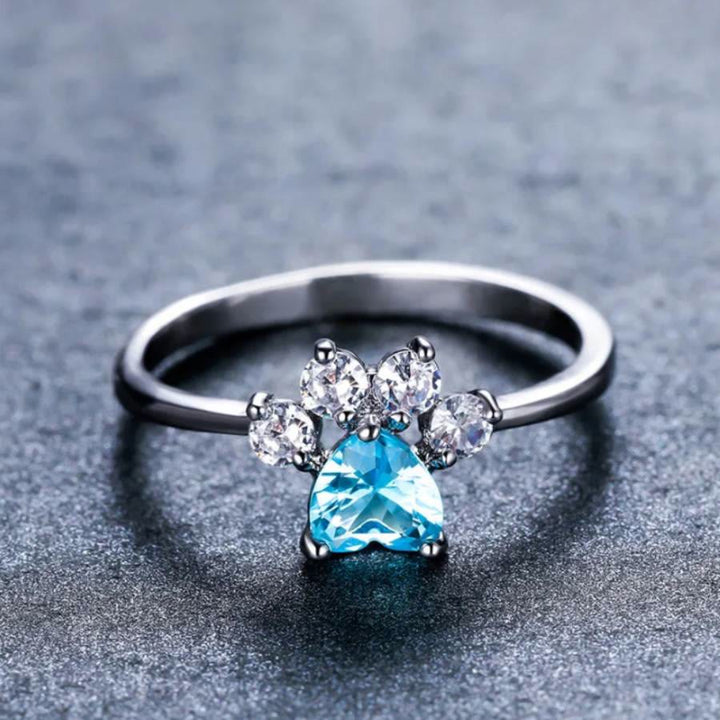 FREE Today: Heart Shaped Opal Zircon Cute Dog Paw Ring - image 25