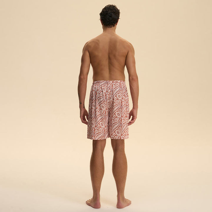 Olivenorma Men's Summer Satin Chiffon Loose Fit Comfortable Stylish Printed Lounge Short Pants - image 8