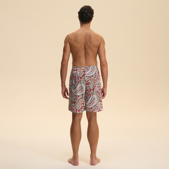 Olivenorma Men's Summer Satin Chiffon Loose Fit Comfortable Stylish Printed Lounge Short Pants - image 13